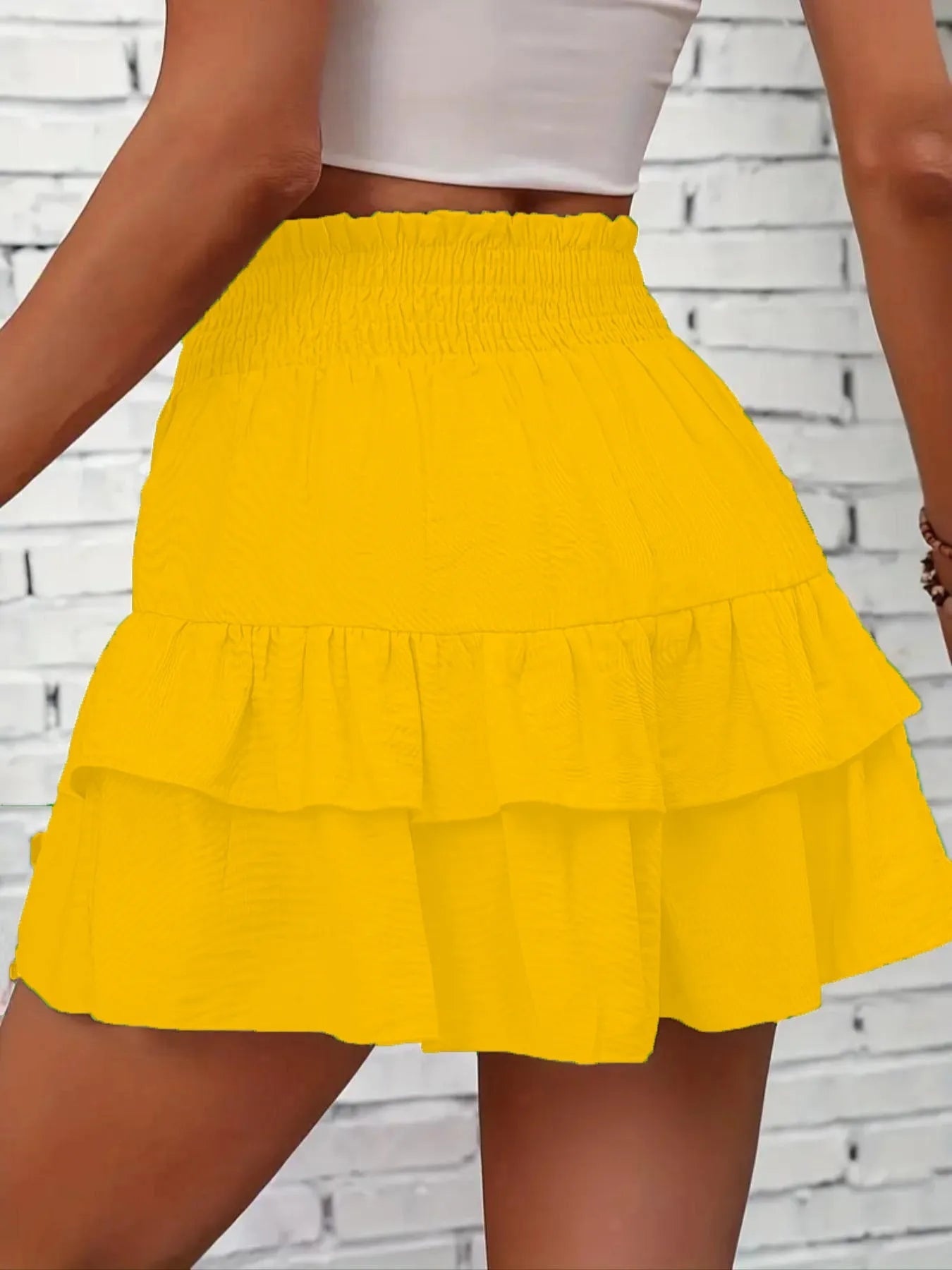 Ruffle Layered High Waist Casual Skort - Bela Fils BoutiqueBela Fils Boutique